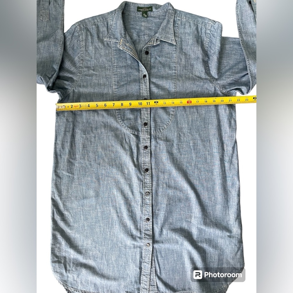 Lauren Ralph Lauren Denim Button Up Shirt Dress Size L - Picture 4 of 9